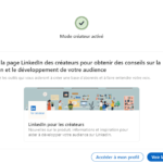 Choisissez le mode créateur pour votre profil LinkedIn